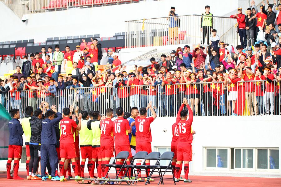 上千越南球迷來幫越南加油。中華民國足球協會提供