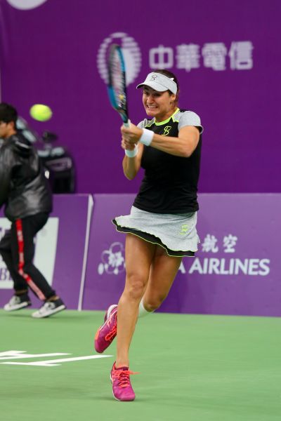 尼古列斯庫打到腳底破皮脫敗。WTA臺灣公開賽大會提供