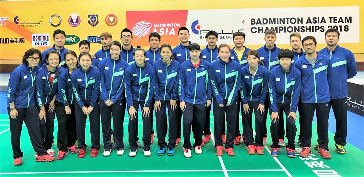 參加「2018亞洲男、女團體羽球錦標賽」的台灣代表隊合影／台灣羽隊提供