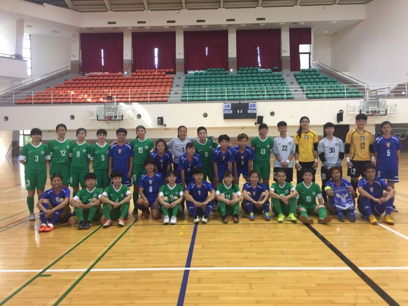 中華、澳門代表隊進行熱身賽。中華民國足球協會提供