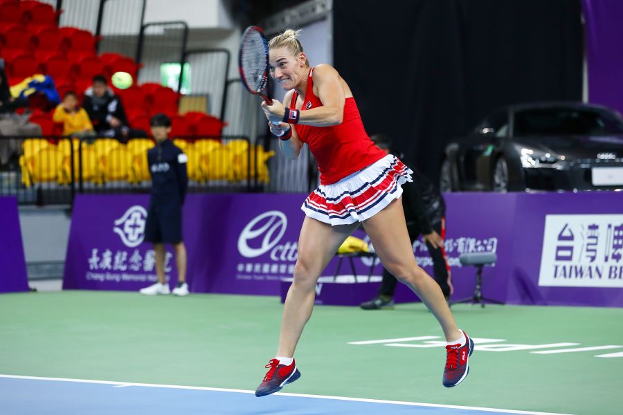 芭波絲打出經驗好球。WTA臺灣公開賽大會提供