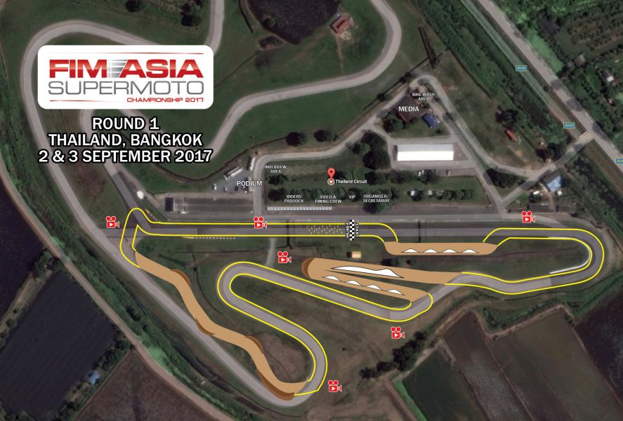 Thailand Circuit將部分賽道鋪設為泥土路段來進行Supermoto的賽事。中華賽車會／提供。