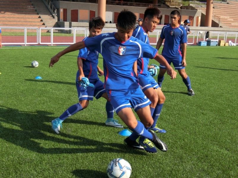 中華U16男足有硬戰登場。中華民國足球協提供