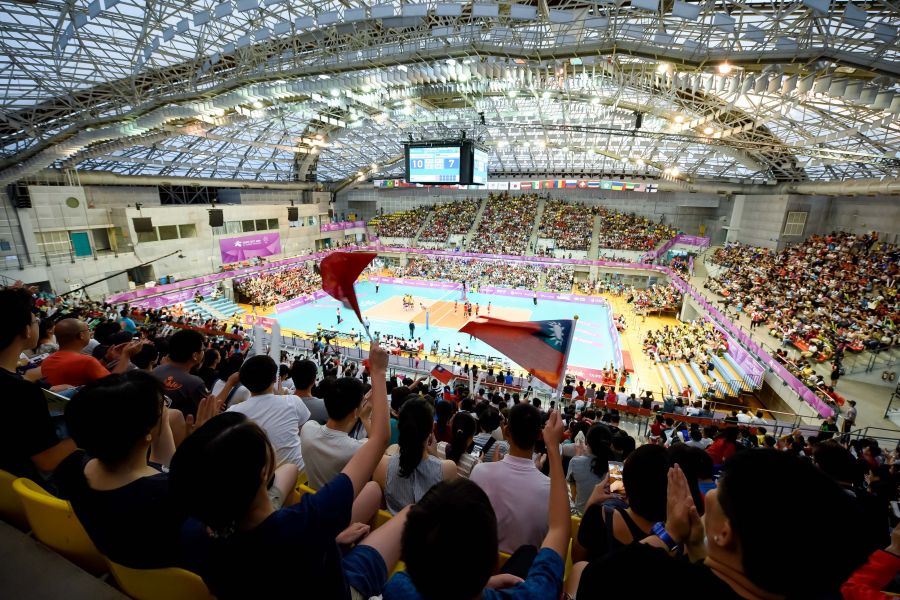 滿場的觀眾讓中華女排揪甘心。世大運組委會／提供。