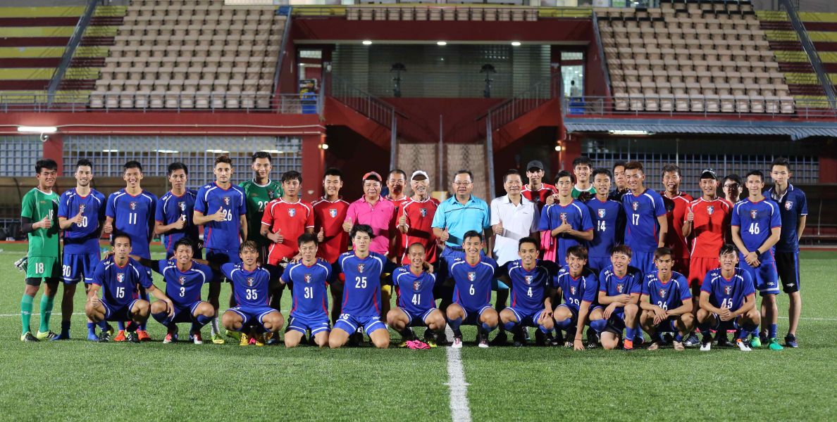 中華男足在新加坡積極備戰。中華民國足球協會提供
