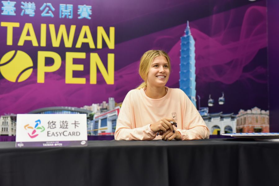 布夏今參與見面會。WTA臺灣公開賽會提供