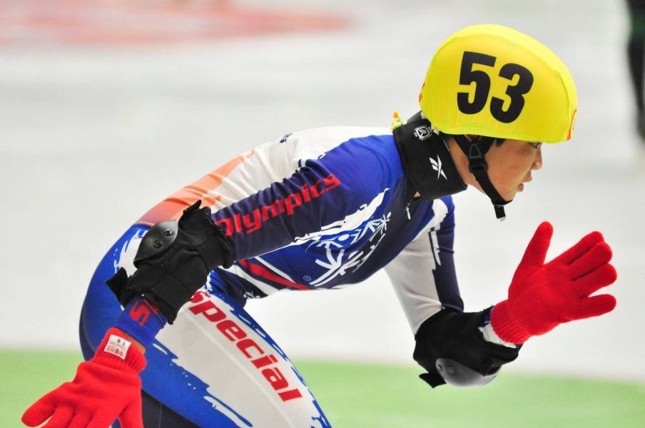 台灣特奧競速滑冰項目選手許秀娟。
