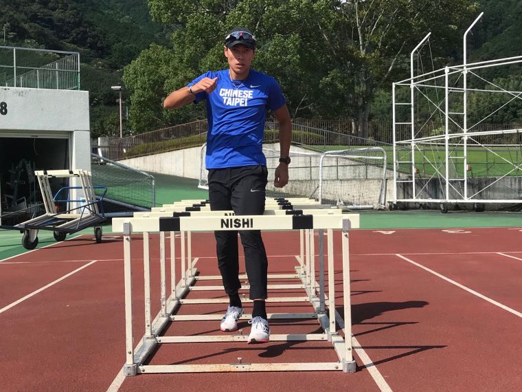 男子400公尺選手陳傑於日本靜岡市移地訓練。體育署提供
