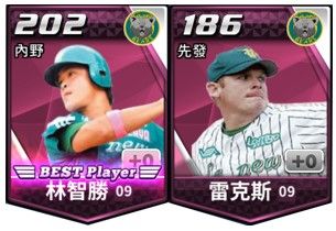 《棒球大王》新增LaNew熊隊林智勝、雷克斯球員卡。