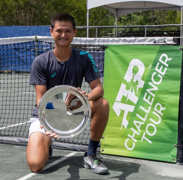 吳東霖收穫生涯首座ATP挑戰賽單打冠軍。吳東霖提供