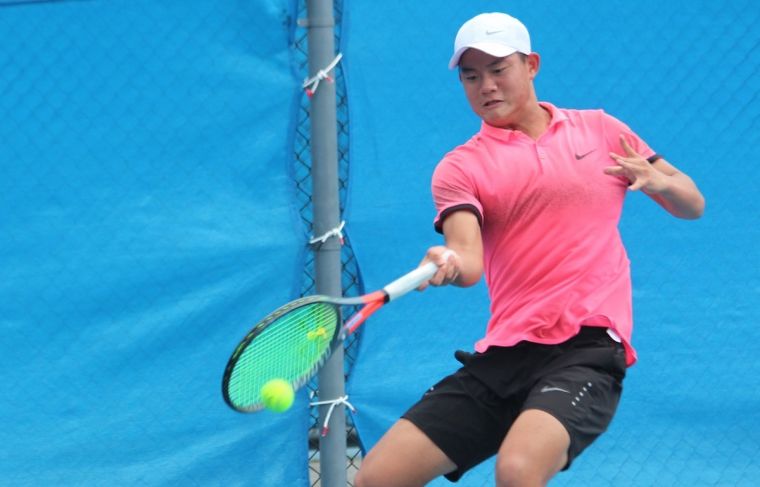 林秉晨連過三關挺進會外賽最終輪。中華民國網球協會提供