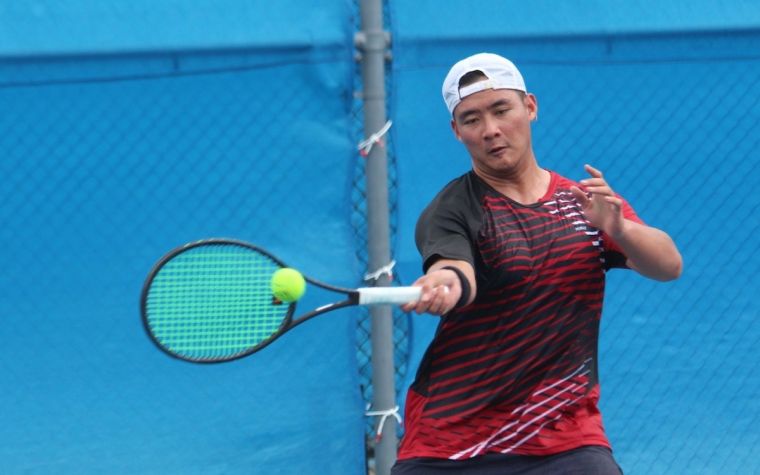 台師大高銘駿以1-8止步會外賽第一輪。中華民國網球協會提供