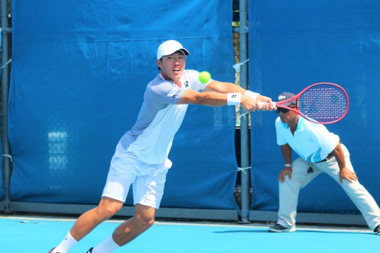 許育修目標鎖定雙料冠軍和單打二連霸。中華民國網球協會提供
