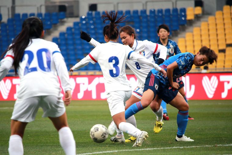 中華隊採防守反快攻戰術仍不敵亞洲杯冠軍日本。全國足協提供
