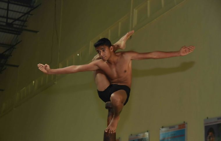 印度武術體操表演。Shivaji大學提供