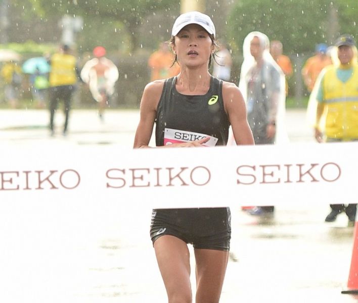 國內女子長跑好手傅淑萍以45分25秒成績在「精準潛將女子組」稱后，五年來第三度奪下第一名。主辦單位提供