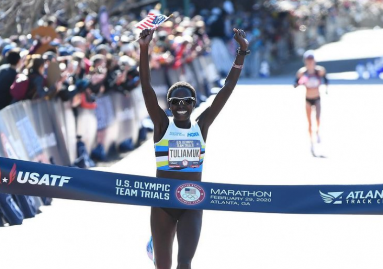 圖利亞穆克去年獲得美國奧運選拔賽女子馬拉松冠軍。摘自圖利亞穆克IG