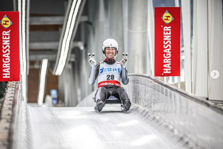 台灣雪橇女將林欣蓉以世界總排第33順位，拿到北京冬奧門票。摘自林欣蓉IG