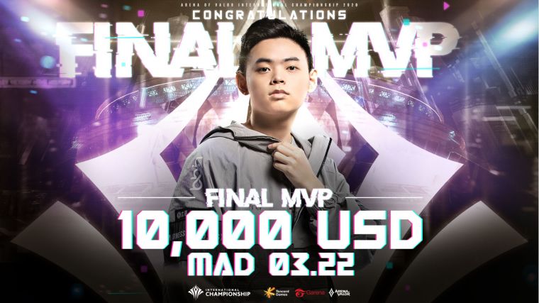 MAD 03.22被選為「AIC 2020國際賽 Final MVP」。官方提供