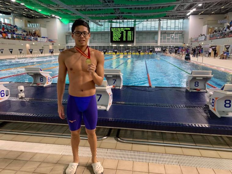 20歲小將王星皓已為台灣創下不少的紀錄。中華民國游泳協會提供