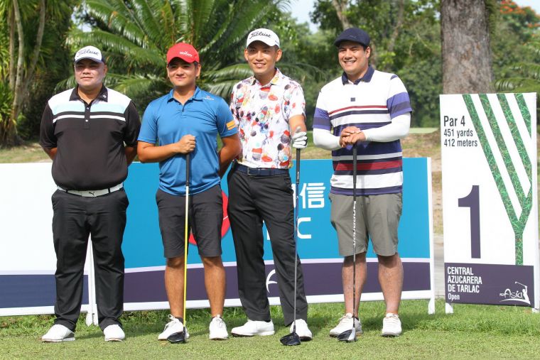 配對賽第一名由台灣職業選手彭弘瑾(右二)及業餘貴賓們獲得。鍾豐榮攝影