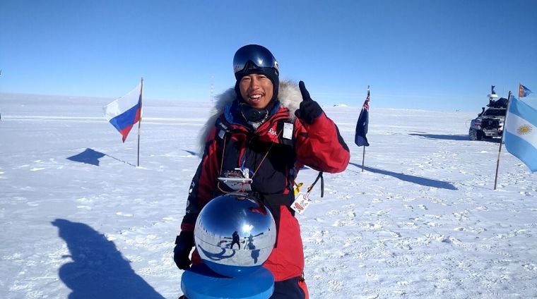 陳彥博成功抵達南極點。