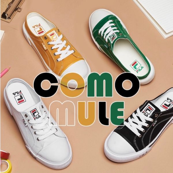 韓妞、歐爸愛牌FILA韓國限定懶人穆勒鞋COMO MULE 10月1日登台開賣。官方提供