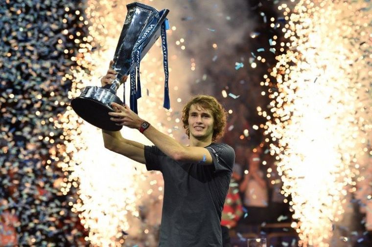 小季維瑞夫成為近十年ATP年終總決賽最年輕冠軍得主。法新社