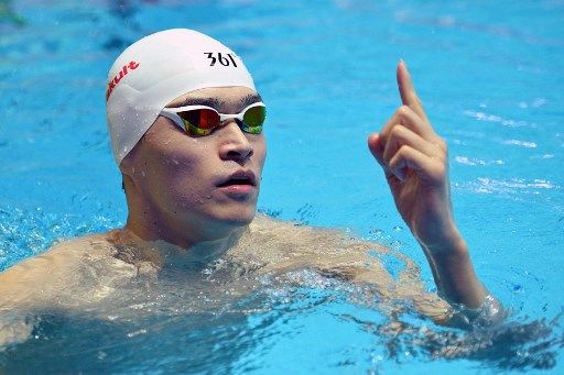 孫楊也是今年東奧中國游泳最有奪金相的選手。法新社