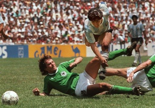 馬拉度納在1986年墨西哥世界盃一戰而紅。法新社