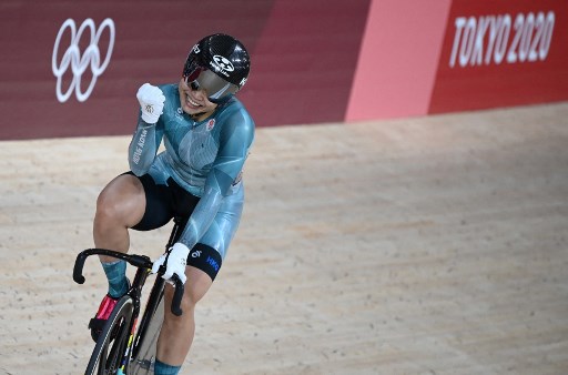 香港車手李慧詩奪下等待9年的奧運獎牌。法新社