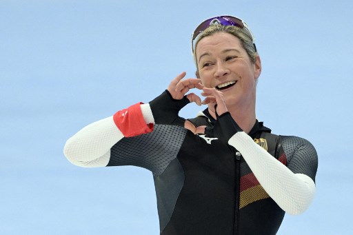 德國49歲女將佩希斯坦(Claudia Pechstein)成最老的冬奧選手。法新社