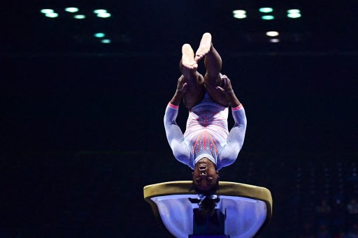 女子體操史上首度出現「尤爾琴科屈體兩周（Yurchenko double pike）」。法新社