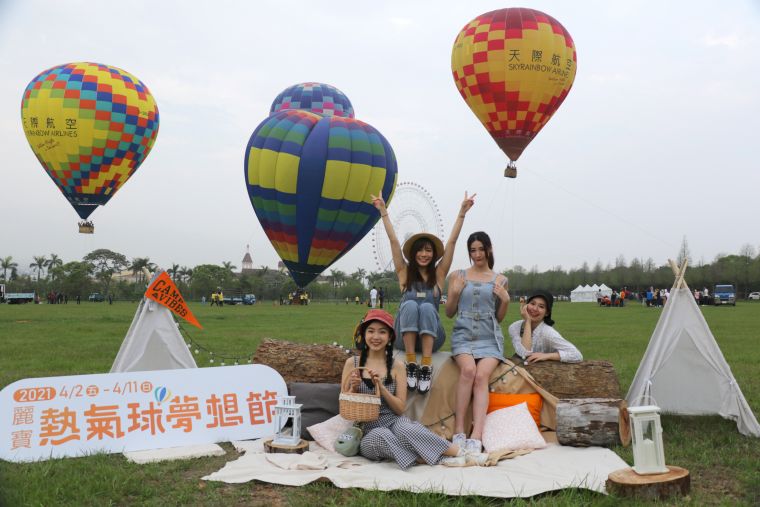 麗寶熱氣球夢想節，4月2日登場，今日試乘美照曝光。官方提供