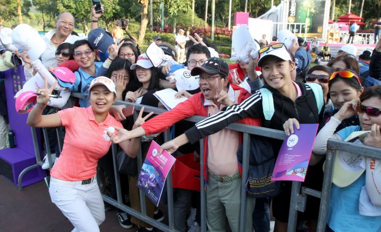 台灣好手徐薇淩(Wei-Ling Hsu)連續幾天的精采表現，吸引許多民眾到場支持。