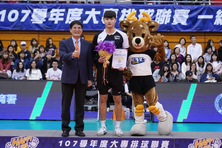 107UVL男一級冠軍賽MVP 臺灣師大吳宗軒。大專體總提供