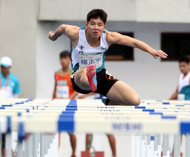 楊正宇是首位在全運會男子混合運動出賽的金門本土選手。林嘉欣／攝影。