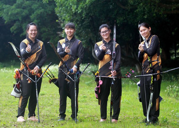 協會青年射箭隊女將表現出色。中華企業射箭聯盟／提供。
