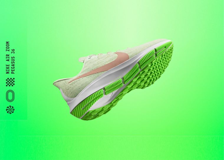 全新Nike Air Zoom Pegasus 36跑鞋。Nike提供