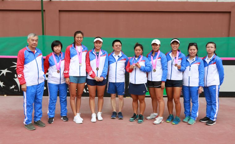 中華女網隊全體合照。四維體育推廣教育基金會提供