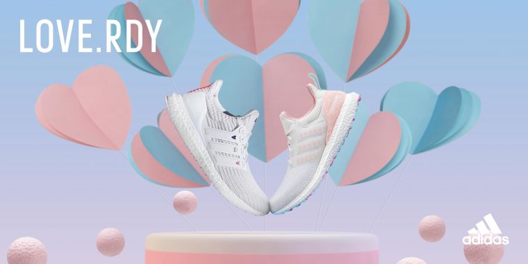 白色情人節將至，adidas Ultraboost DNA情人節限定款跑鞋與系列服飾化身最強助攻，將甜蜜細節注入品牌旗艦跑鞋Ultraboost DNA。官方提供