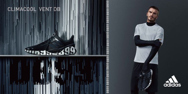 霸氣黑魂！adidas見證傳奇球星David Beckham黃金年代，CLIMACOOL VENT SUMMER.RDY DB99非凡再現，致敬輝煌1999年。官方提供