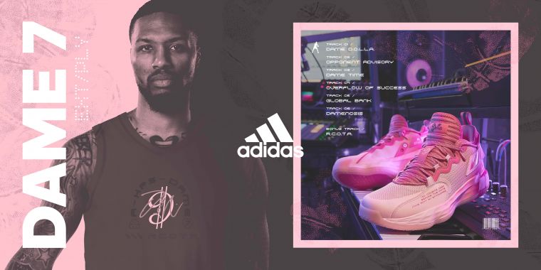 adidas全新Damian Lillard簽名系列戰靴，將Lillard熱愛的饒舌音樂元素融入設計，完美詮釋Damian Lillard在籃球及樂壇的不凡天賦與才華。官方提供