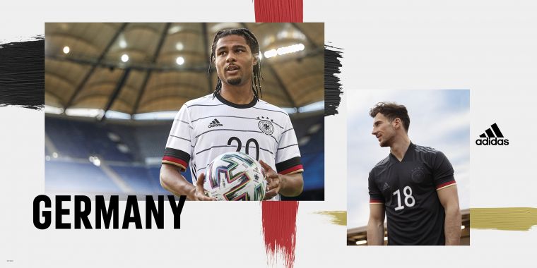 adidas為歐洲強權最具人氣的德國隊，精心設計製作傳奇球衣，助球員專注賽事、踢出最佳表現。官方提供
