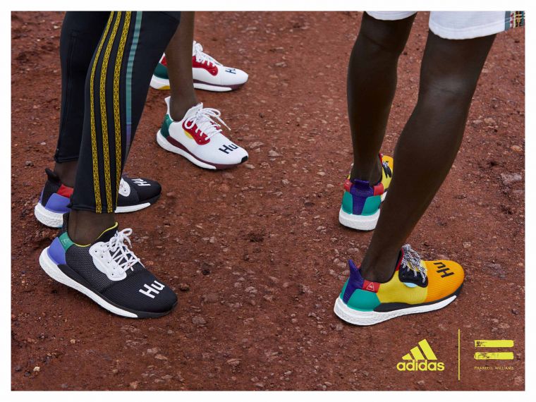 adidas攜手Pharrell Williams推出全新SOLARHU系列，向非洲長跑文化致敬。