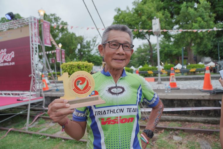 2022 CHALLENGE TAIWAN_113K最年長男性選手73歲林竹泉。STARFiSH PR 星予公關提供