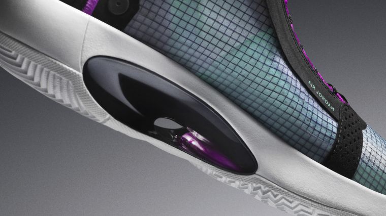 Eclipse Plate細節呈現在Air Jordan XXXIV Blue Void上。Nike提供
