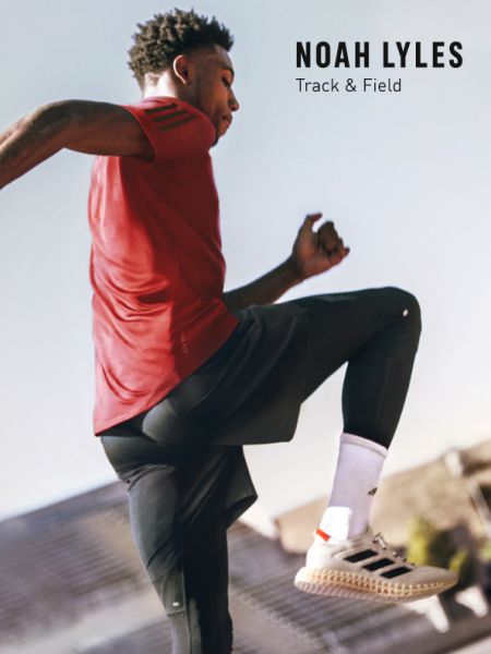 adidas專為夏天設計的HEAT.RDY運動服飾推出Tokyo Pack全新配色，並邀請adidas簽約運動員、美國短跑名將Noah Lyles詮釋男款運動穿搭。官方提供