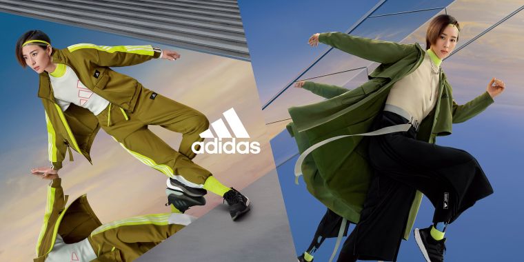 adidas帶來全新Future of Sportswear運動風格系列服飾，邀請張鈞甯率性演繹Tech-Style科技時尚風格、Street街頭潮流風格兩樣風格單品。官方提供