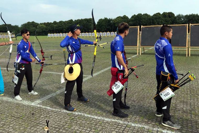 中華男子反曲弓隊。射箭協會／提供。